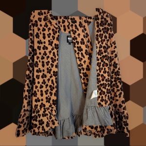 Elizabeth Wilson Design “Caroline”, cape/coat/cloak leopard corduroy, size small